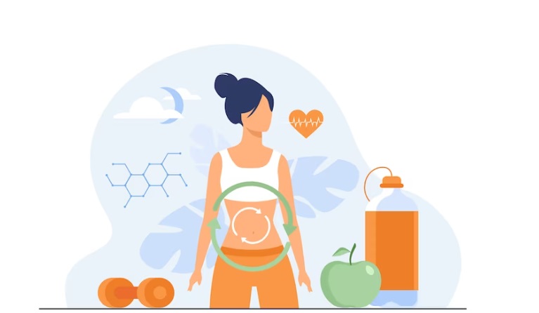 a woman fitness for gut health